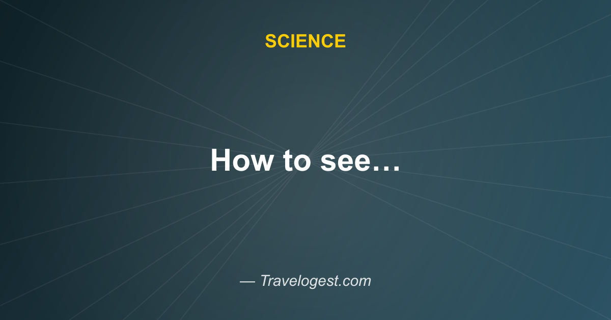 How to see 